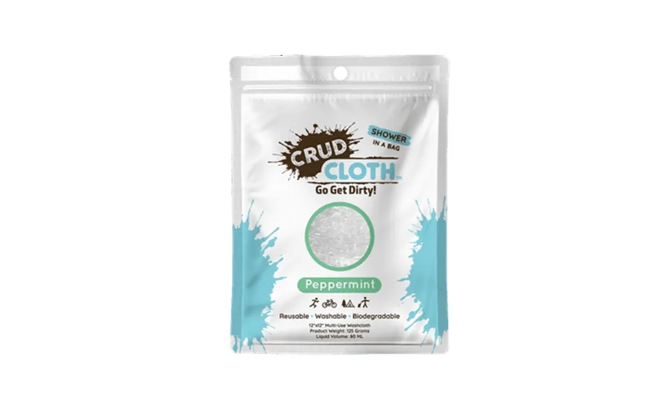 Crud Cloth Shower In A Bag 4 Set Peppermint Disposable Cleanser Wash 12x12