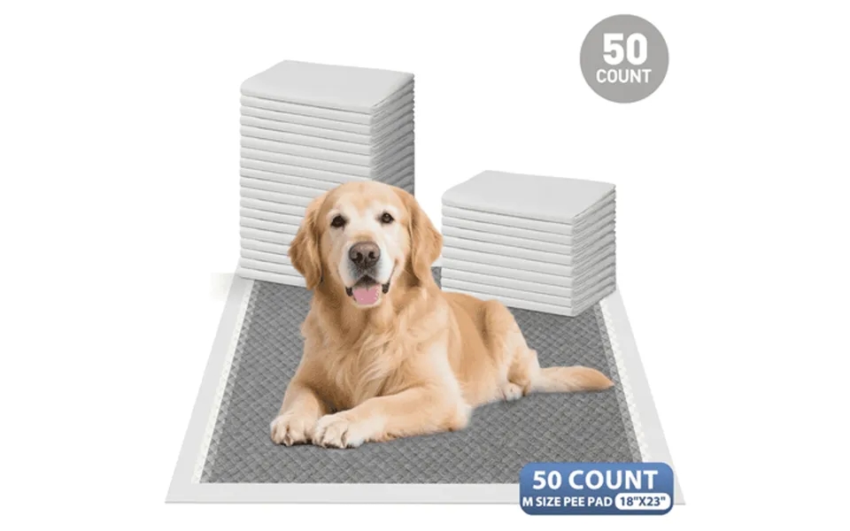 Cshidworld 50-count Charcoal Puppy Pads 18 *23 Charcoal Dog Pee Pads M-size Odorless Potty Pads For Dogs Cats Rabbits Le
