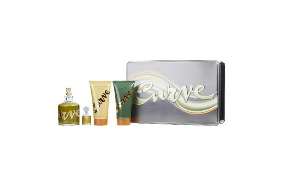 Curve By Liz Claiborne 4pc Gift Set Edc 4.2 Oz Aftershave Balm Shower Gel Mini For Men