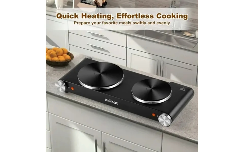 Cusimax 23.03 Inch 2-coil Stainless Steel Countertop Burners