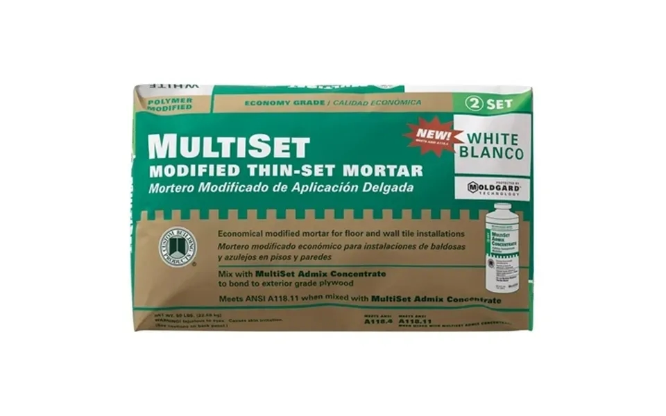 Custom Building Products White Multiset Modified Thin-set Mortar Msmw50