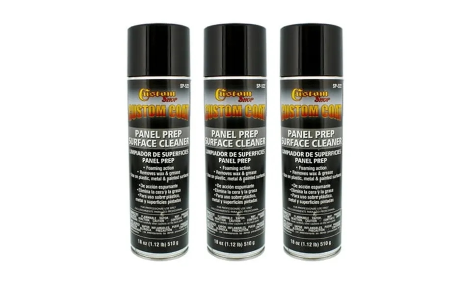 Custom Coat Panel Prep Surface Cleaner And Degreaser Spray Can Grease Wax Remover To Eliminate Contaminents Pack Of 3
