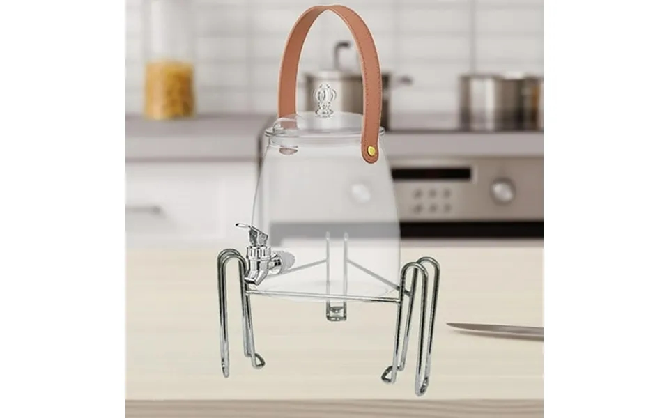 Cuticate Drink Dispenser Cold Kettle With Stand With Faucet Iced Water Jug Holder Juice Water Pitcher For Cold Water Kit