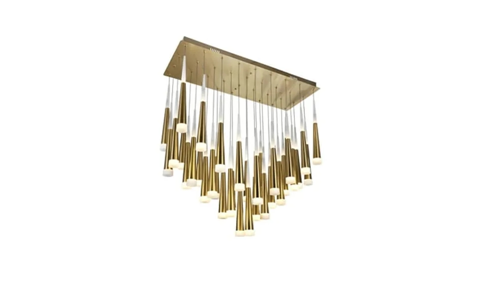 Cwi Lighting Andes Contemporary Metal Led Multi Light Pendant In Satin Gold
