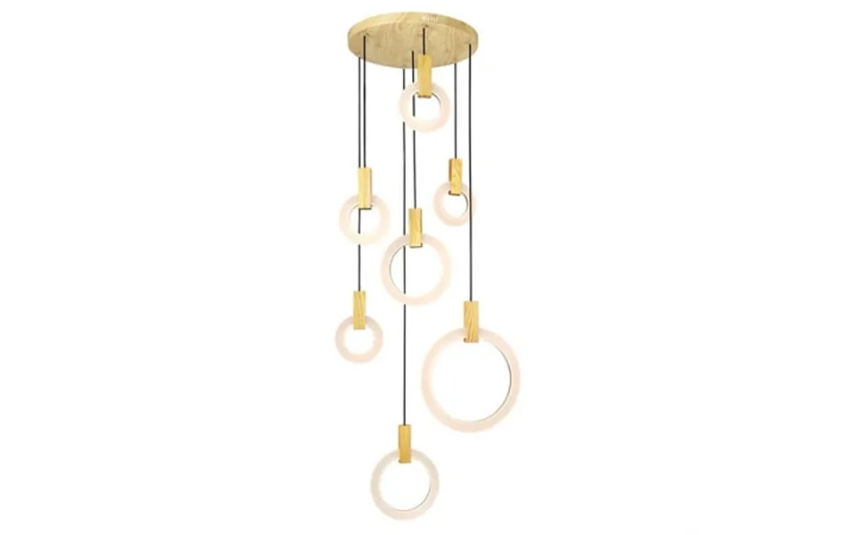 Cwi Lighting Anello Contemporary Metal Led Pendant In White Oak