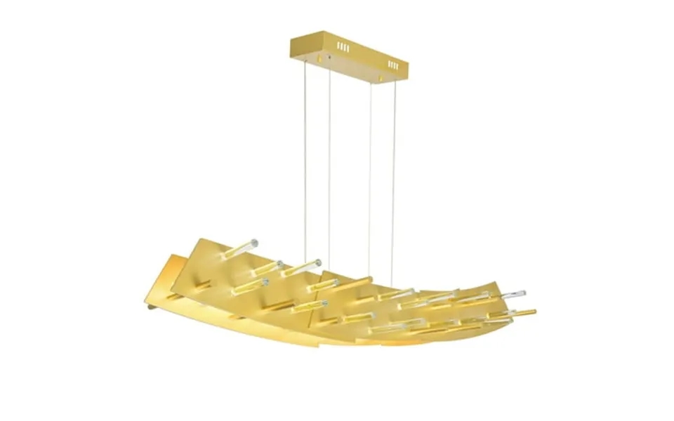 Cwi Lighting Gondola Contemporary Metal Led Chandelier In Satin Gold