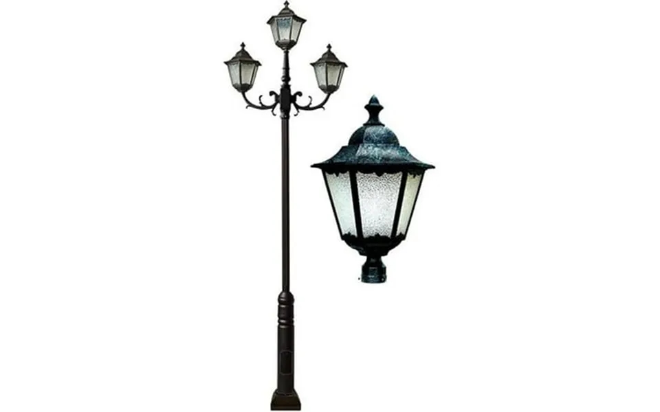 Dabmar Lighting Gm8123-l60-50k-vg 120v-277v G24 3x Led 20w 50k Cast Aluminium 3 Post Top Light Fixture Pole Plus Base Ve