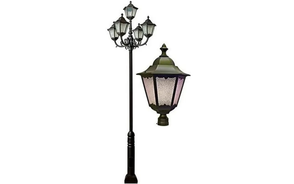 Dabmar Lighting Gm8125-l100-50k-bz 120v-277v G24 5x Led 20w 50k Cast Aluminium 5 Post Top Light Fixture Pole Plus Base B