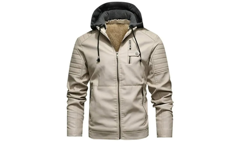 Dagegui Men S Winter Jackets Leather Hooded Bomber Jacket Long Sleeve Zip Up Casual Outerwear With Pocket Thicken Motorc