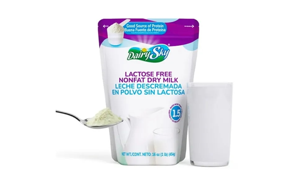 Dairysky Lactose Free Milk Oka4 Powder 16 Oz - Non Gmo Fat Free Powdered Milk For Baking & Coffee Kosher With Protein &