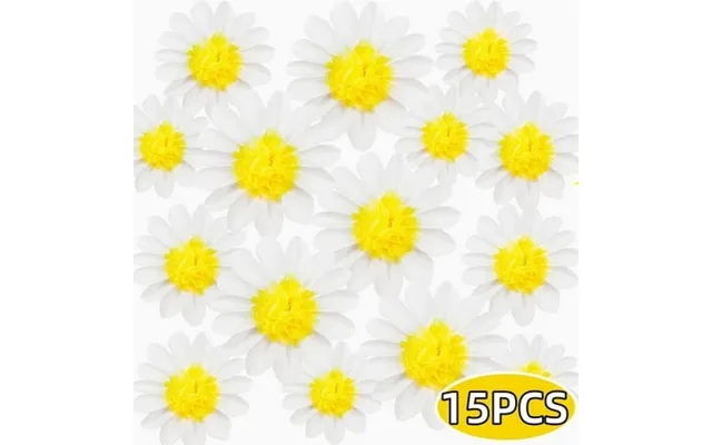 Daisy Tissue Paper Pom Poms Party Decorations Daisy Flower Yellow Wall Hanging Birthday Bridal Baby Shower Wedding Decor product image