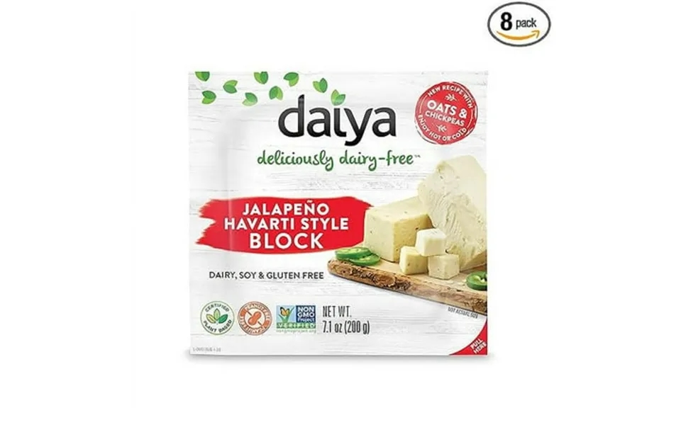 Daiya Dairy Free Jalapeno Havarti Style Vegan Cheese Block 7