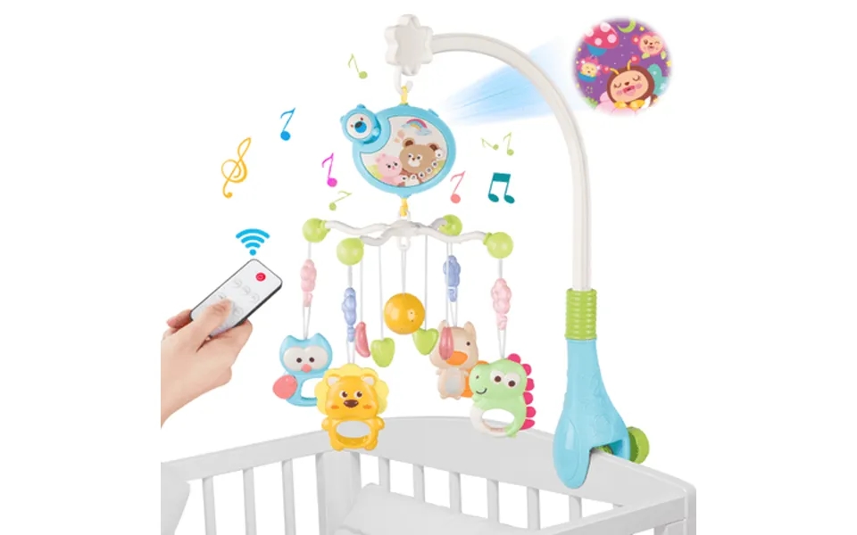 Dakomm Musical Animal Crib Mobile With Relaxing Music Stars Projector Hanging Toys