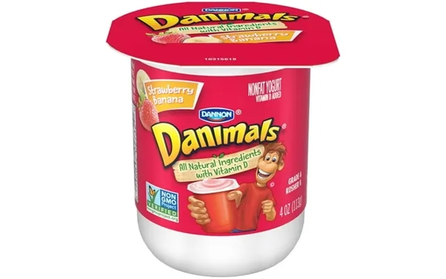 Danimals Strawberry Banana Nonfat Yogurt 4 Ounce Cup -- 48 Per Case product image