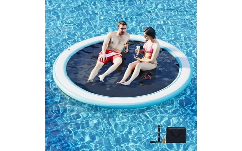 Danrelax 6ft Sunchill Round Inflatable Float Ring For Adults Heavy Duty Hammock Pool Lounger With Pump For Lake Ocean &