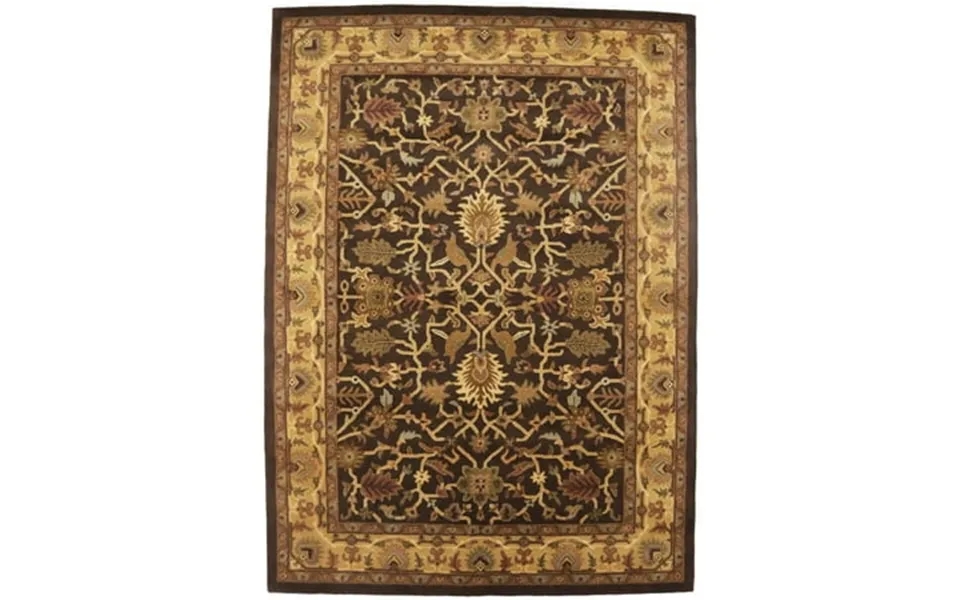 Dark Brown Floral Modern 8x11 Oriental Hand-tufted Rug