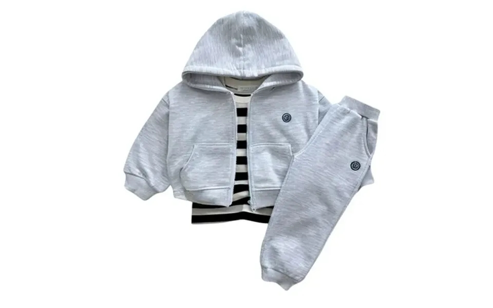 Darzheoy Children Outfits Loose Solid Color Knitted Hoodie Tops And Pants 2 Piece Cute Long Sleeve Casual Stripped Print