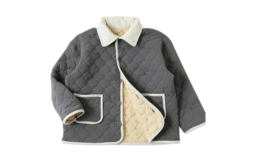 Darzheoy Toddler Boys And Girls Tops Lapel Long Sleeve Jackets Hoodless Solid Color Quilted Pockets Thickening Casual Lo