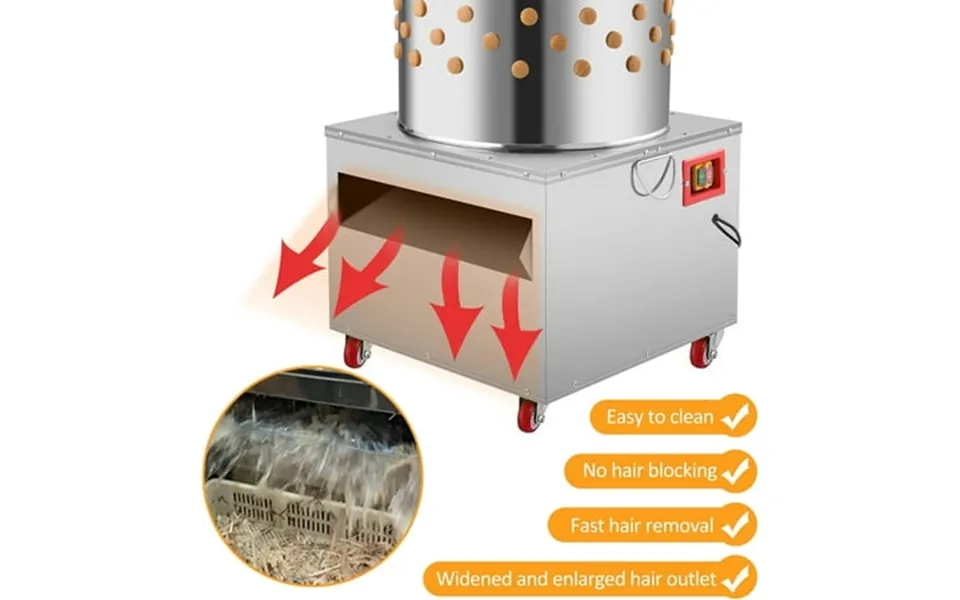 Datingday 20 Chicken Plucker Machine Stainless Steel Poultry Plucker 2hp 1500w 275r Min Automatic Feather Plucking Machi