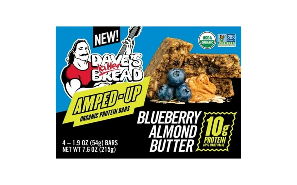 Dave S Killer Bread Amped-up Blueberry Almond Butter Organic Protein Bars 4 Count