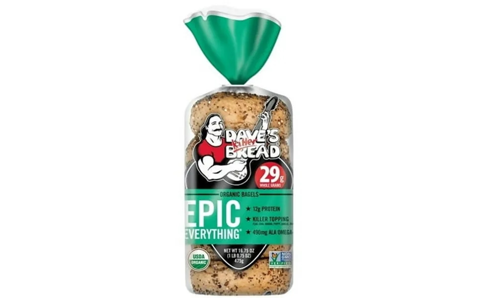 Dave S Killer Bread Epic Everything Organic Bagels 16.75 Oz 5 Ct Pack Of 7