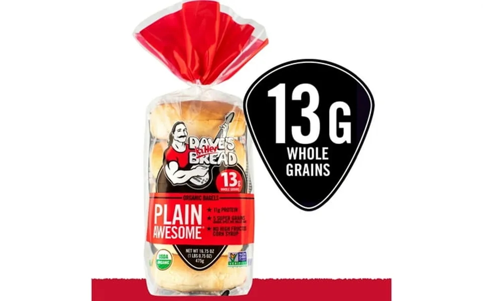 Dave S Killer Bread Plain Awesome Organic Bagels 16.75 Oz 5 Ct