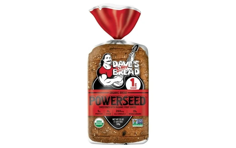 Dave S Killer Bread Powerseed Organic Bread 25 Oz Healthy Whole Grain Loaf Pack Of 4