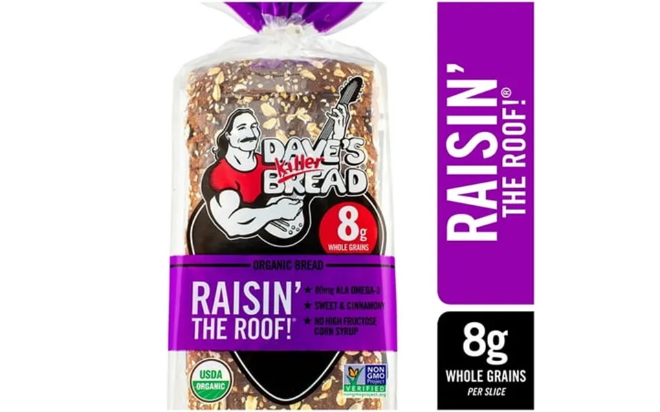 Dave S Killer Bread Raisin The Roof Organic Breakfast Bread Cinnamon Raisin Loaf 18 Oz