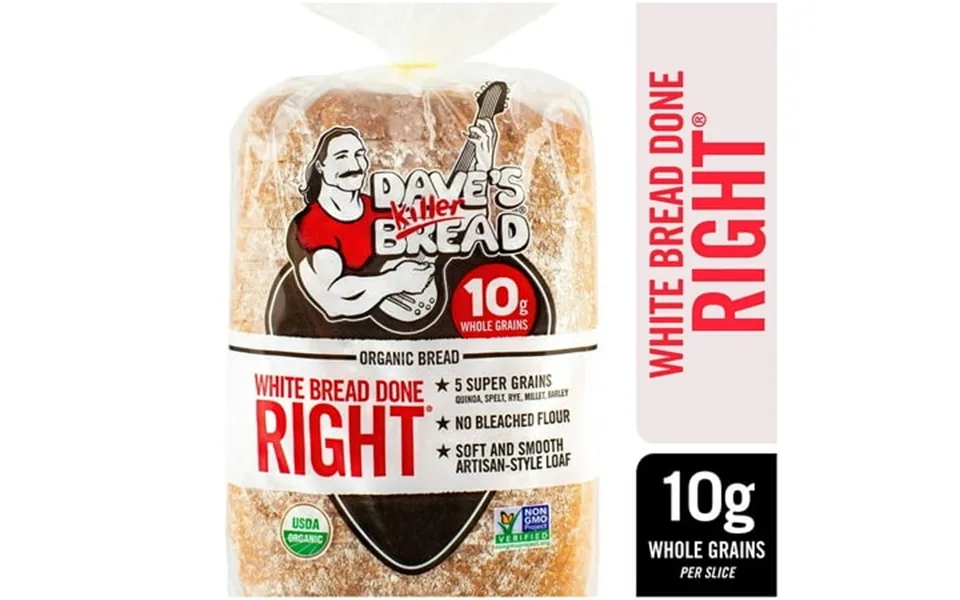 Dave S Killer Bread White Bread Done Right Organic Loaf 24 Oz Healthy Organic White Bread Pack Of 2