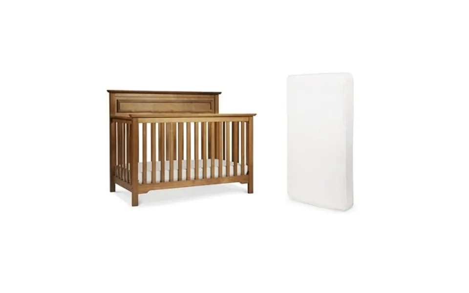 Davinci Autumn 4 In 1 Convertible Crib In Chestnut And Hypoallergenic Universal Fit 6 Inch Ultra Firm Deluxe Crib Mattre