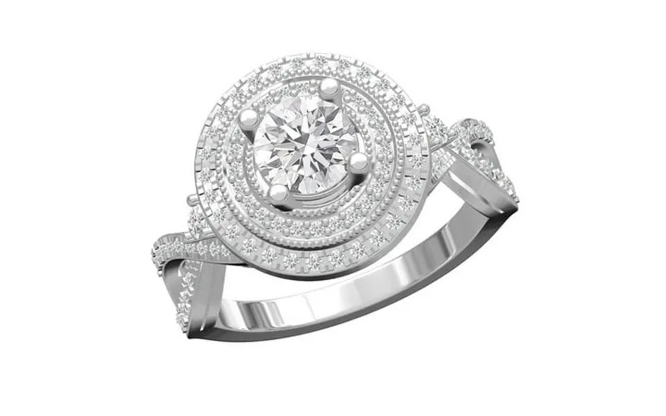 Dazzlingrock Collection Igi Certified Round Lab Grown White Diamond Crisscross Split Shank Engagement Ring For Women 2