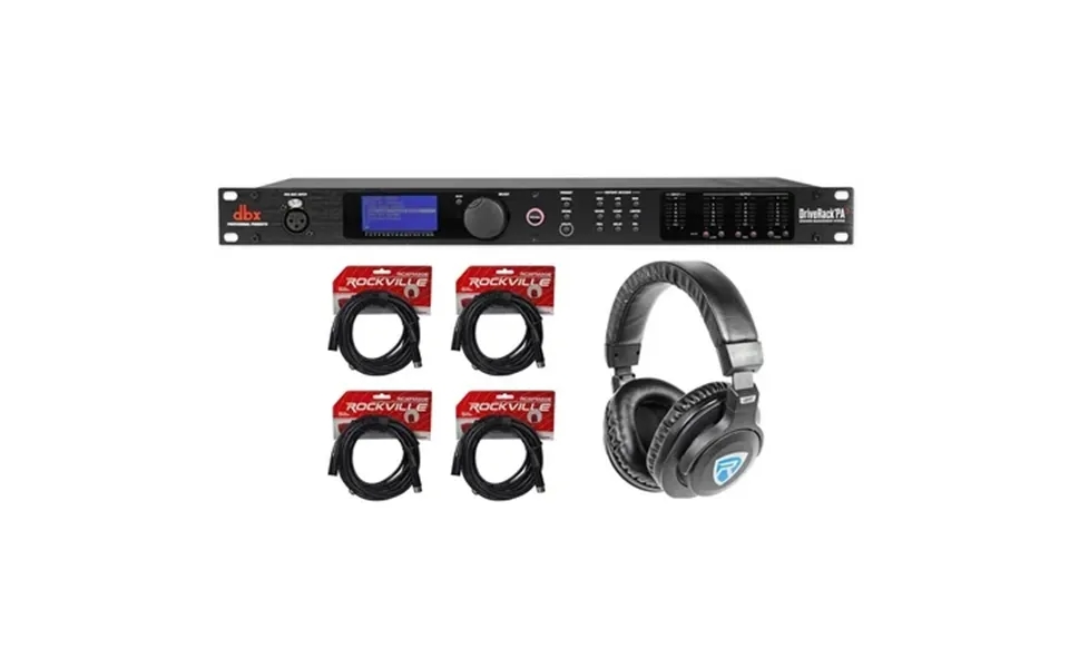 Dbx Driverack Pa2 Sound Signal Processor Speaker Manage System Headphones Cables