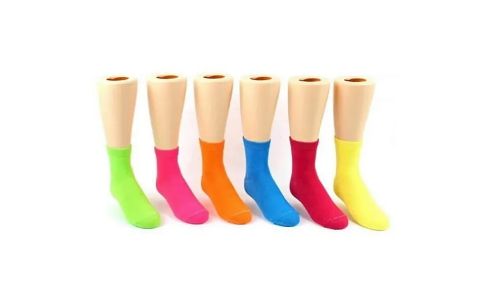 Ddi 2279235 Kid S Novelty Crew Socks - Solid Neon Colors