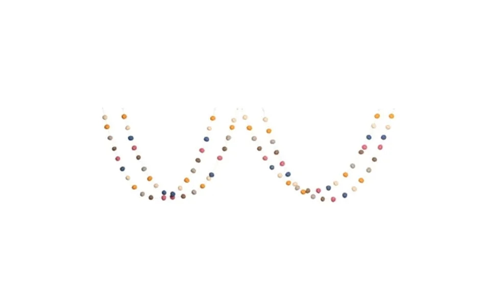 De Kulture Handmade Premium Colorful Wool Felt Micro Pom Pom Garland Eco Friendly Wall Hanging 24 Inche Set Of 4 Home Of