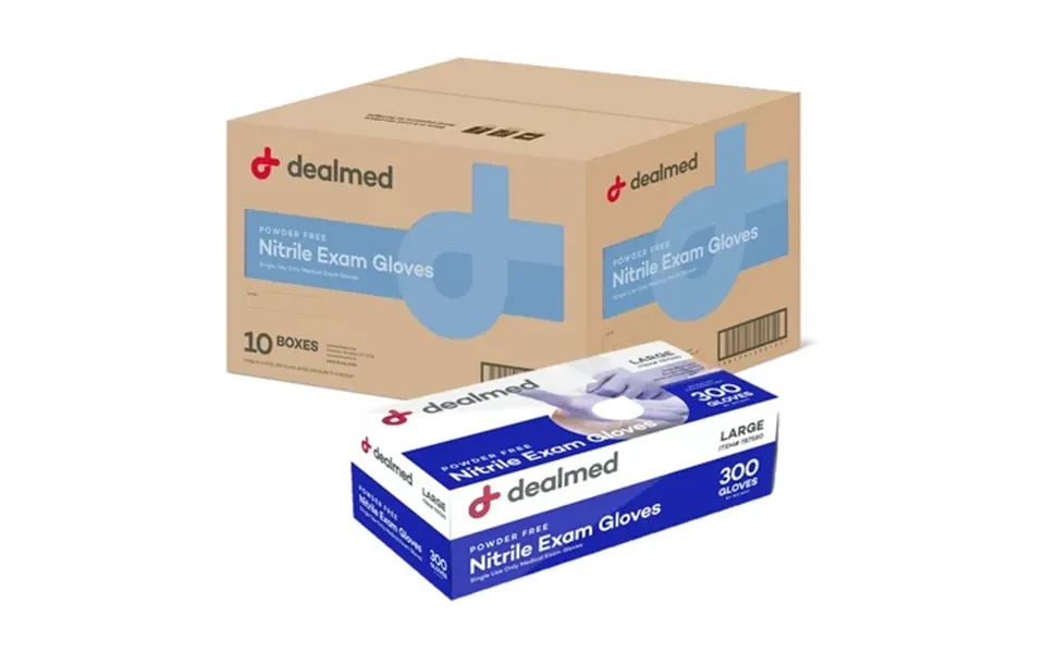 Dealmed Nitrile Medical Grade Exam Gloves 3.0 Mm Latex Free Disposable Gloves For Hospitals Law Enforcement First Respon