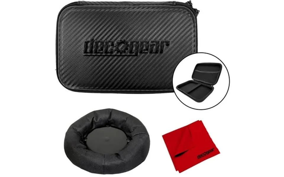 Deco Gear 5 Hard Eva Case With Zipper For Tablets Gps And Weighted Gps Dash Mount Bundle