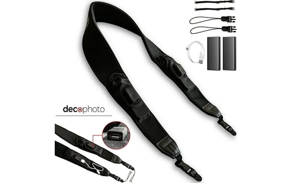 Deco Photo Camera Power Strap With Built In 2600 Mah Camera Charging Banks Non-slip Grip Comfortable Shoulder Strap Univ