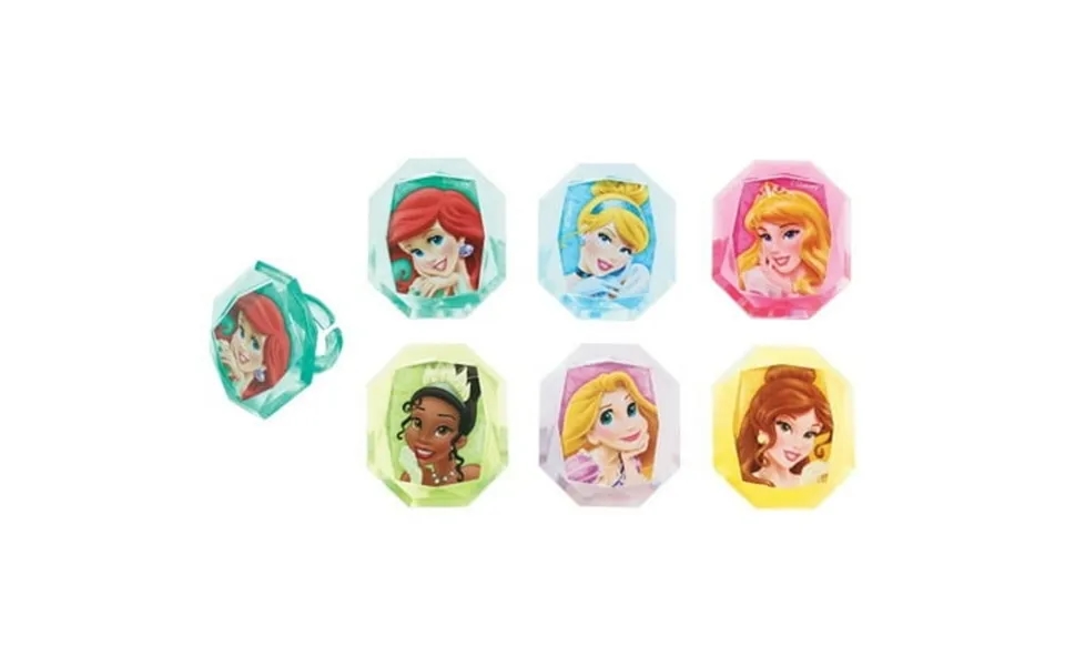 Decopac Disney Princess Gemstone Princesses Cupcake Rings 24 Count