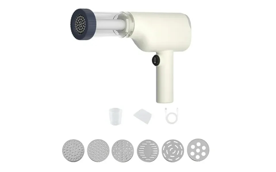 Deeceymbur Handheld Noodle Maker Wireless Usb Charging Pasta Press Machine With 6 Interchangeable Molds For Fresh Homema