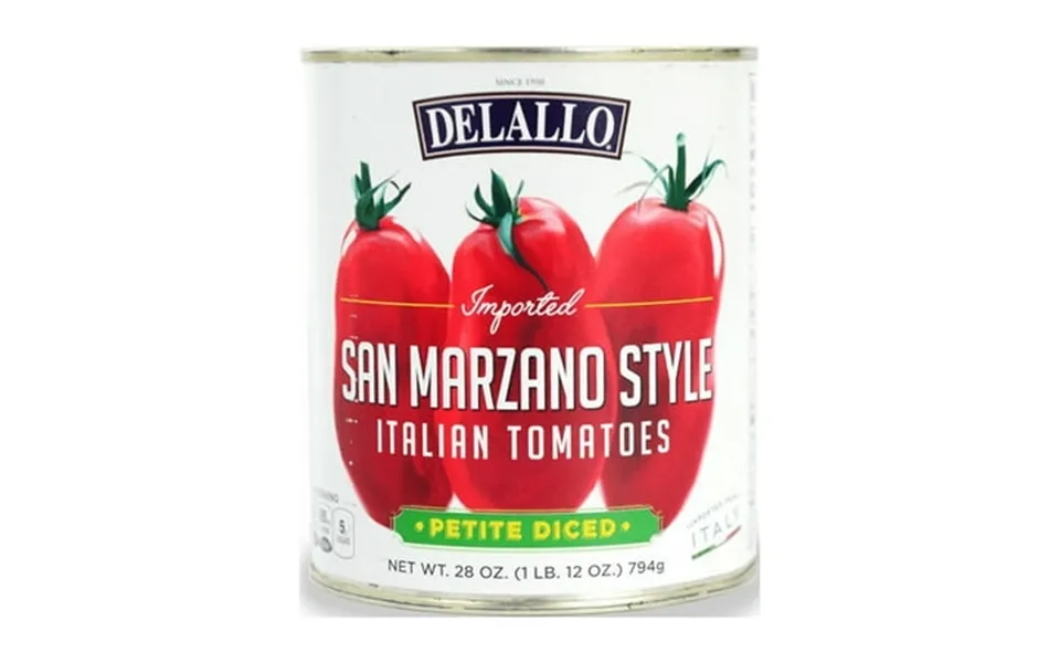 Delallo Imported Petite Diced San Marzano Style Italian Tomatoes 28 Oz Pack Of 12