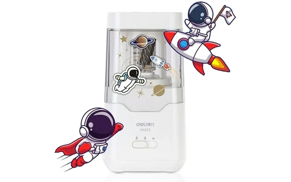 Deli Electric & Battery Pencil Sharpener Automatic With Adjustable Thickness White