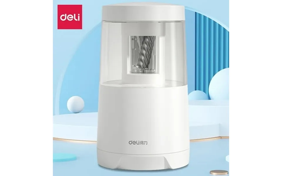 Deli Electric & Battery Pencil Sharpener Automatic With Adjustable Thickness White
