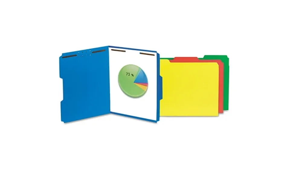 Deluxe Reinforced Top Tab Folders With Two Fasteners 1 3-cut Tabs Letter Size Blue 50 Box Bundle Of 5 Boxes
