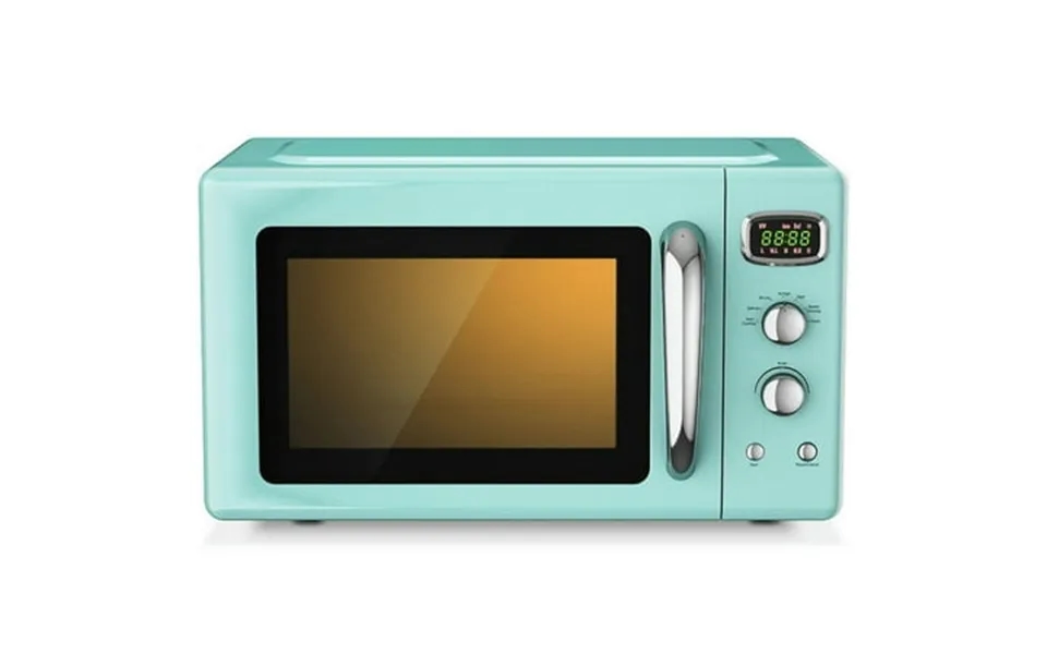 Demifill 0.9 Cu.ft Microwave With 5 Microwave Power Levels Retro Countertop Compact Microwave Oven With Customizable Aut