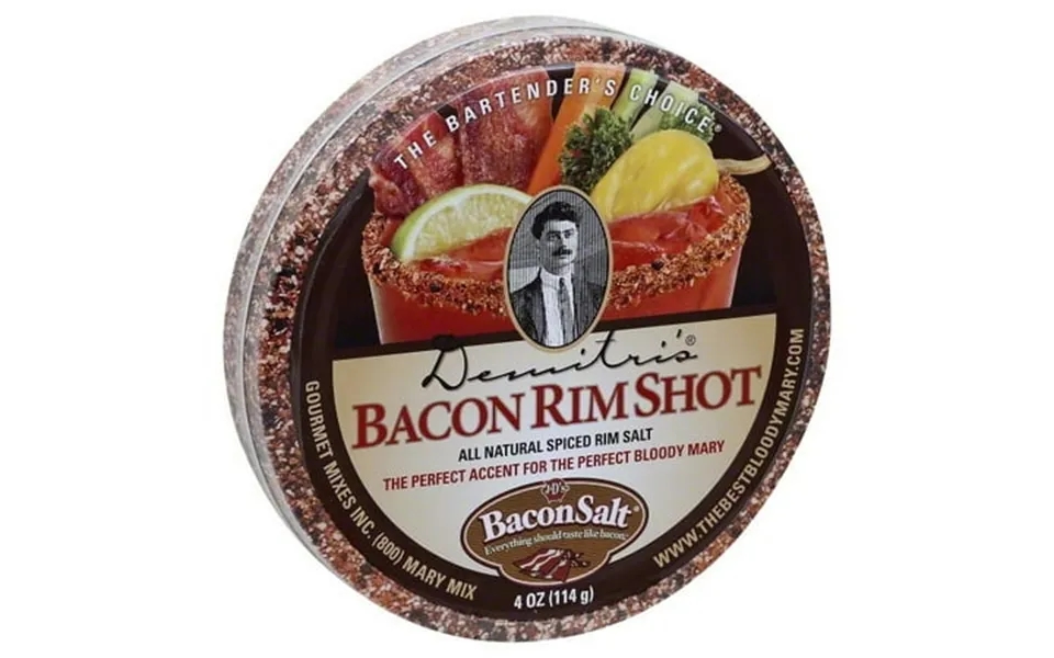 Demitri S Bacon Rimshot Spiced Rim Salt 4 Ounce Tin
