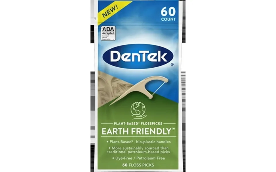 Dentek Earth Friendly Floss Picks Plant-based Floss Picks Floss Picks 60 Ea Pack Of 4
