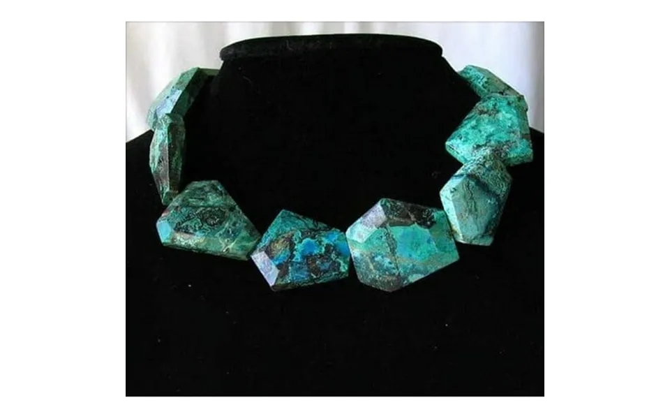 Designer Natural Chrysocolla Pendant Bead Strand 27x26x8 To 33x28x8mm