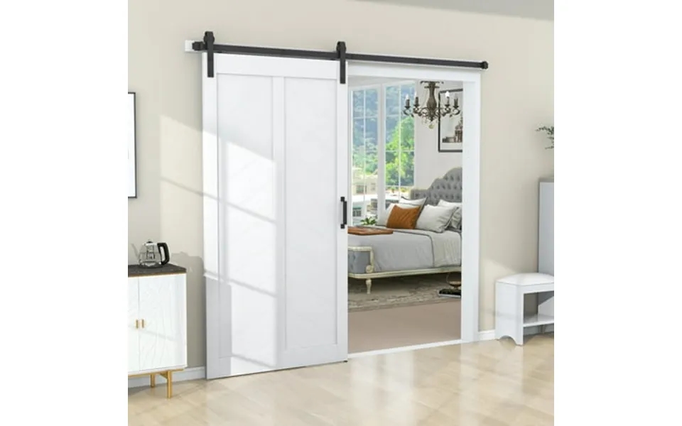 Dextrus Farmhouse Sliding Barn Door Ideal For Kitchens Living Rooms Bedrooms White 42 W X 84 H