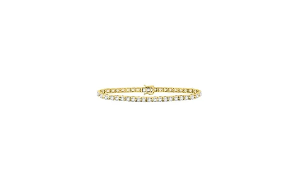 Diamond Princess 10kt Yellow Gold Womens Round Diamond Studded Tennis Bracelet 7 Cttw