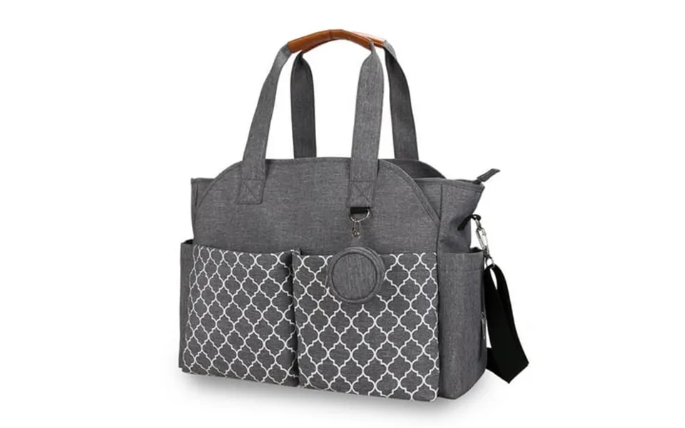 Diaper Bag Tote With Pacifier Holder Travel Diaper Bag With Adjustable Shoulder Strap And Insulated Pockets Gray